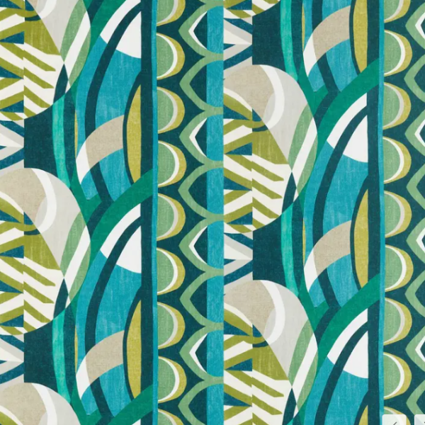 Atelier Fabric by Harlequin in Emerald/ Zest/Marine