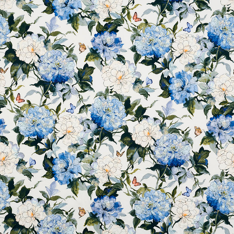Camellia Fabric by James Dunlop in Royal