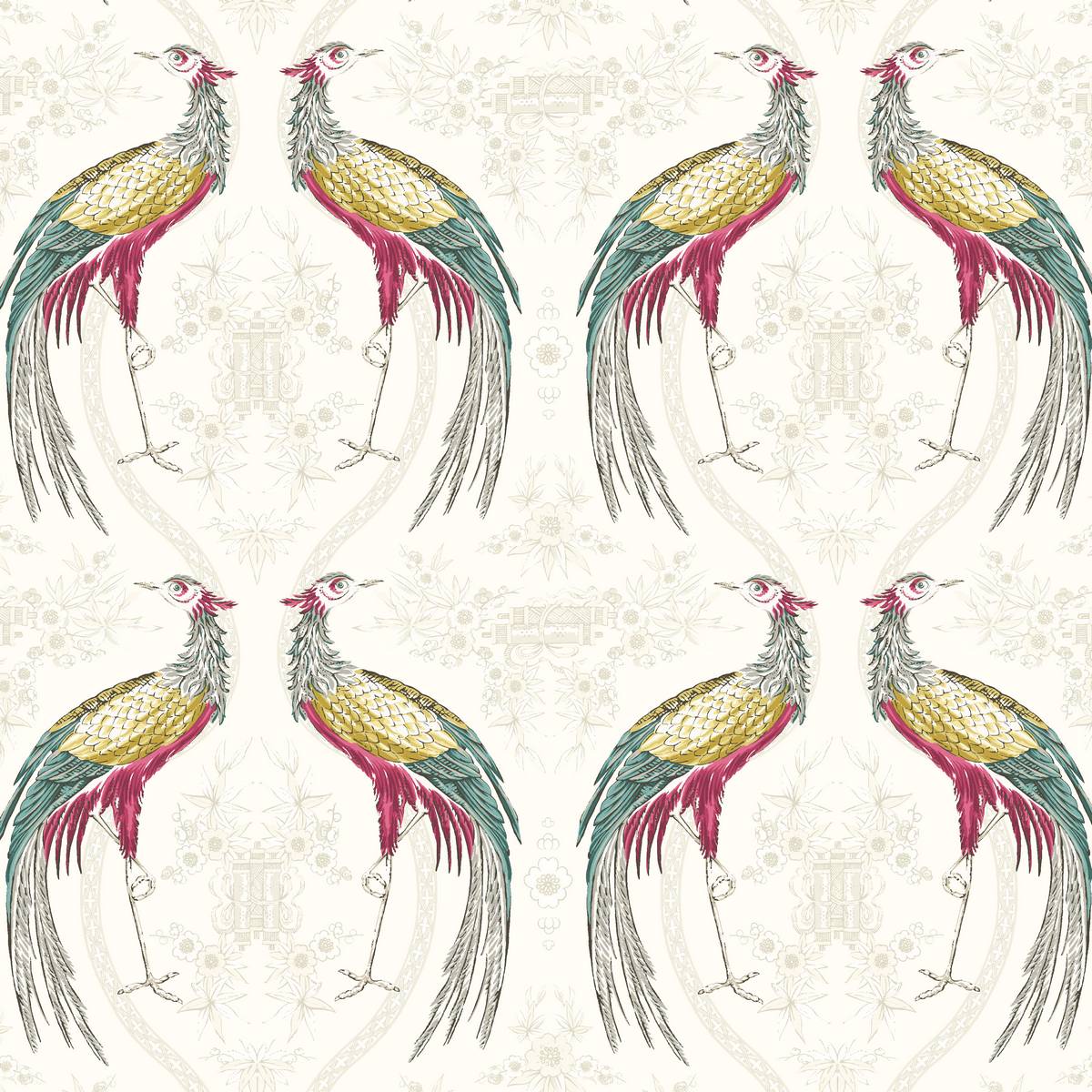 Fabled Crane Fabric by Blendworth