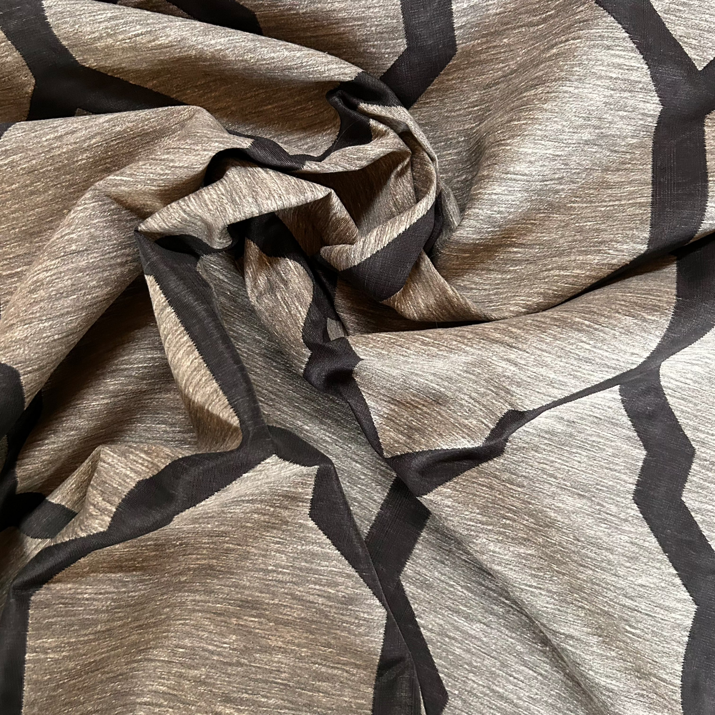 Isobars Fabric by James Dunlop in Jet