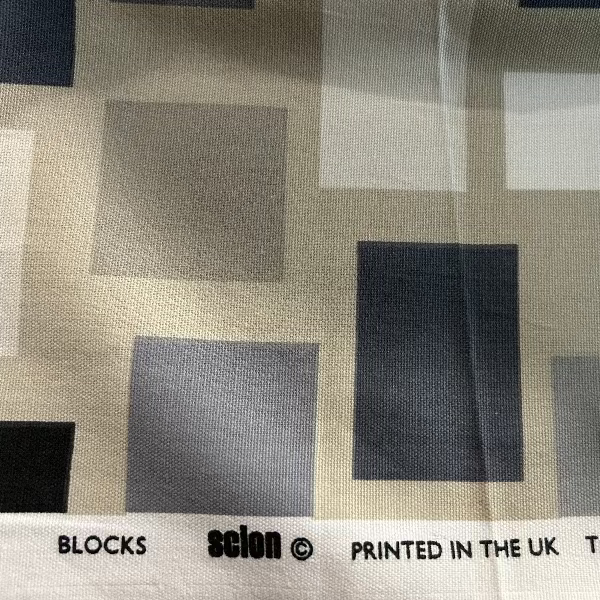 Blocks Fabric by Scion in Charcoal