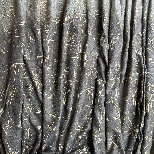Clarrisa Hulse Sheer Embroidery Fabric in Chocolate (Oddment)