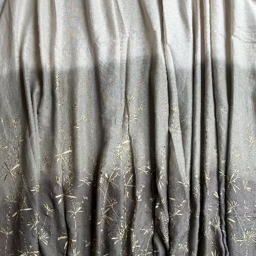 Clarrisa Hulse Sheer Embroidery Fabric in Chocolate (Oddment)