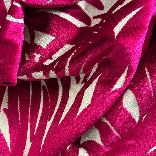 Guyane Fabric by Camengo in Fuschia