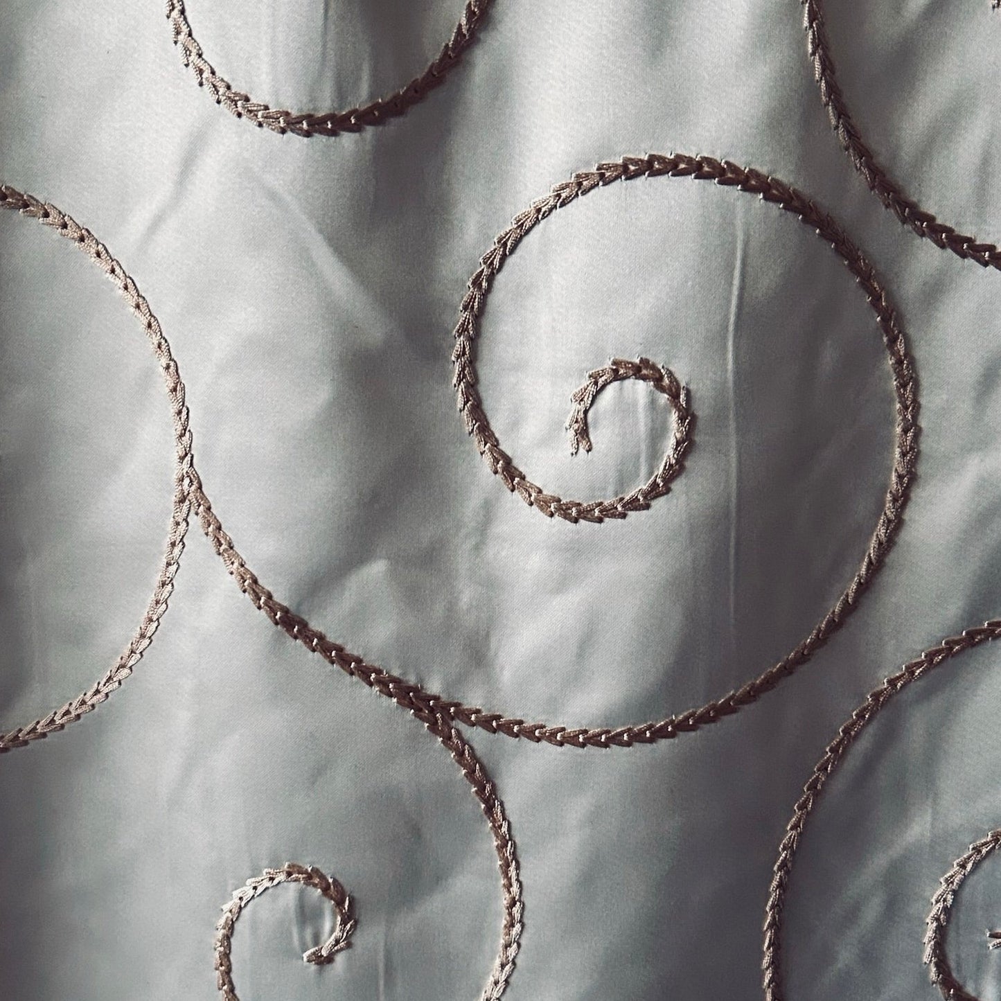 Embroscroll Fabric by James Dunlop in Angora