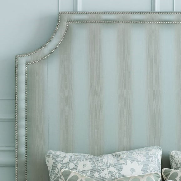 Moire Fabric by Mokum in Sea Spray