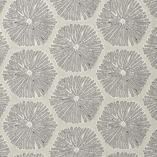 Sea Urchin Fabric by Mokum in Silver