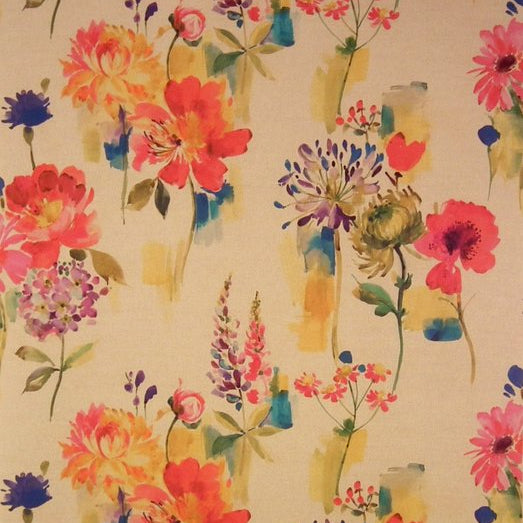 Painted Garden Fabric by James Dunlop in Jewel