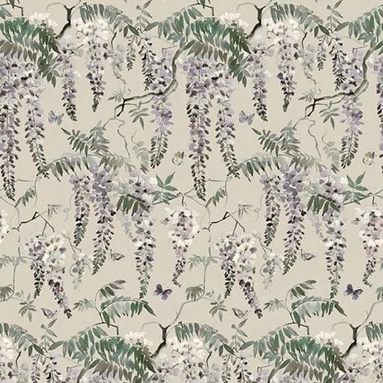 Papillon Fabric by Mokum in Parchment