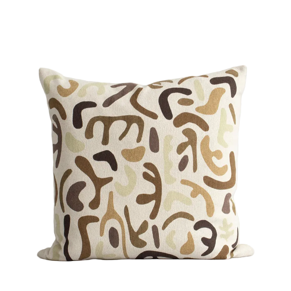 Silhouette Cocoa Cushion Cover - 50cm x 50cm- By Baya