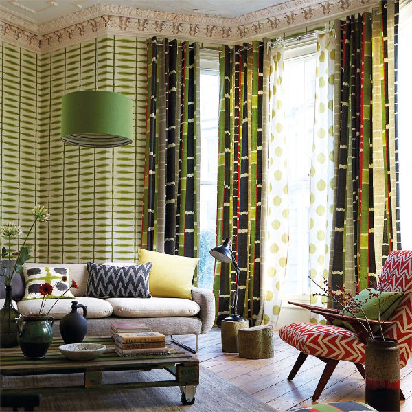 Kamili Fabric by Scion in Pea Green