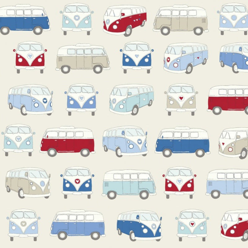 VW Campervan Fabric by Harlequin in Blue (Remnant)
