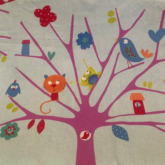 Birdhouse Fabric by James Dunlop in Aqua