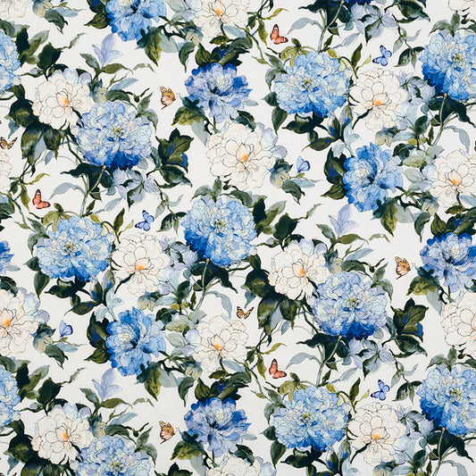 Camellia Fabric by James Dunlop in Royal