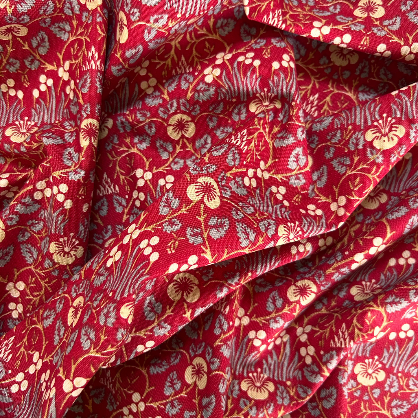 Eye Bright Fabric by Morris & Co in Red