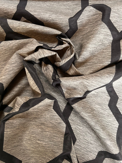 Isobars Fabric by James Dunlop in Jet