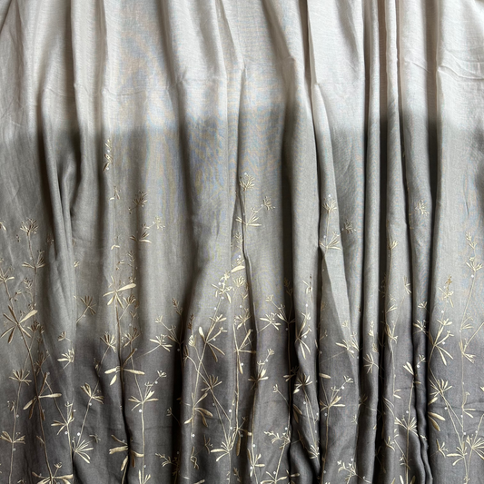 Clarrisa Hulse Sheer Embroidery Fabric in Chocolate (Oddment)