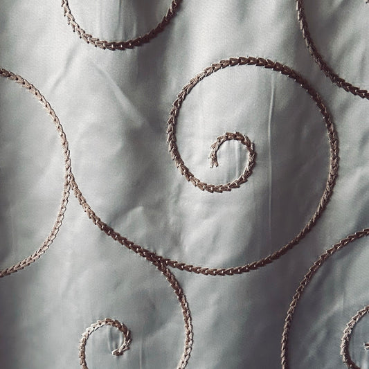 Embroscroll  Fabric by James Dunlop in Angora