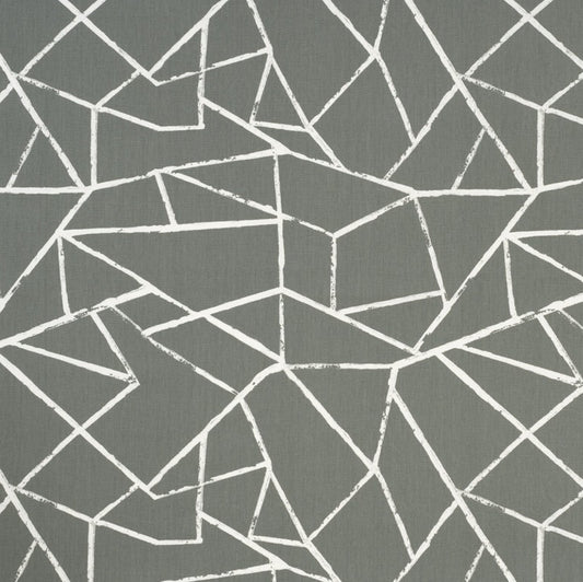 Polygon Fabric by James Dunlop in Grey