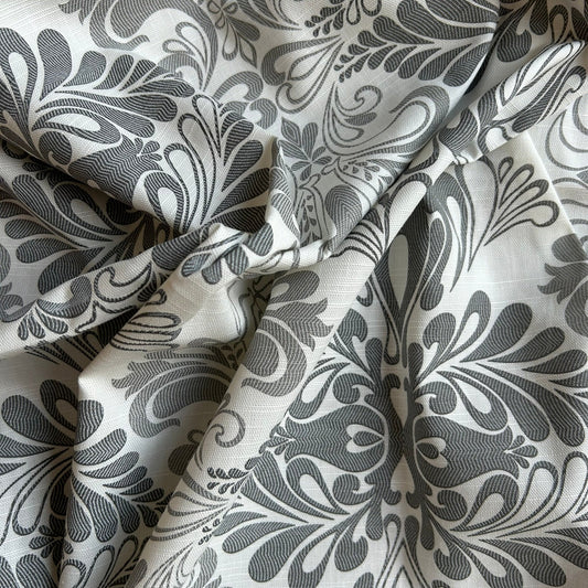 Seville  Fabric by James Dunlop in Charcoal