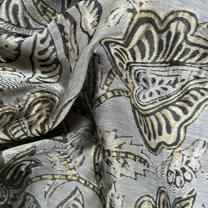 Floral Fabric by Textilia in Bronze