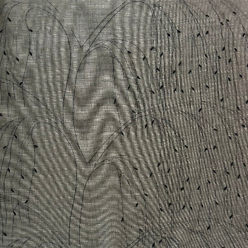 Willow Sheer Fabric in Charcoal (Oddment)