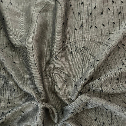 Willow Sheer Fabric in Charcoal (Oddment)