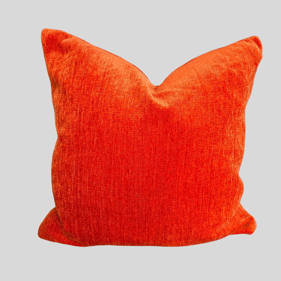 Orange Velvet Cushion Cover - 40cm x 40cm