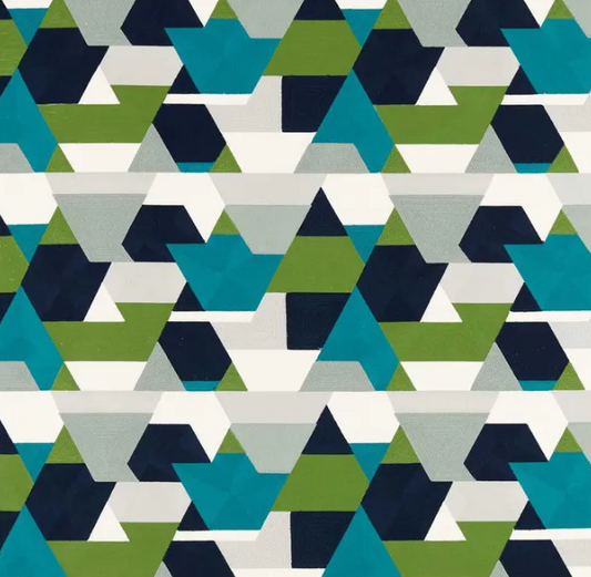 Popova Fabric by Harlequin in Sea Glass/ Forest/Ink