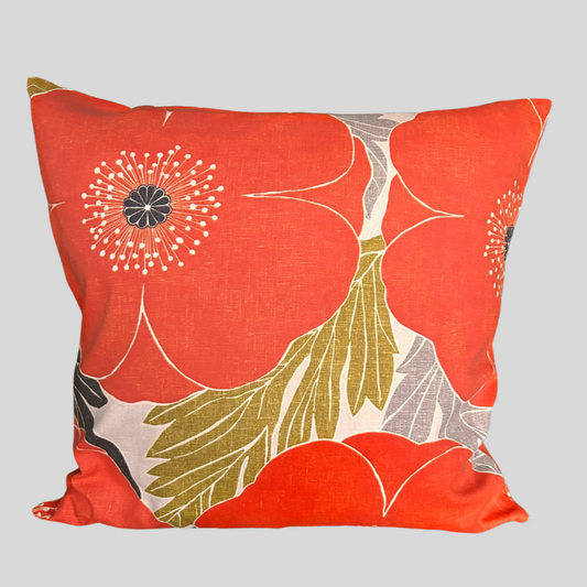 Retro Poppy Cushion Cover - 450cm x 450cm