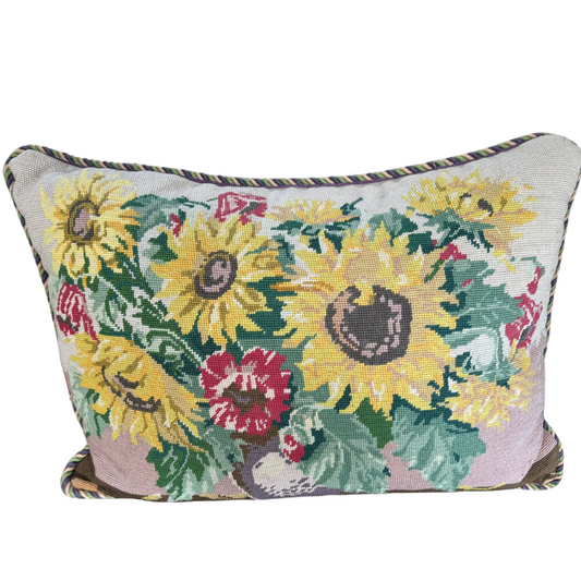 Sunflower Tapestry Cushion - 65cm x 45cm