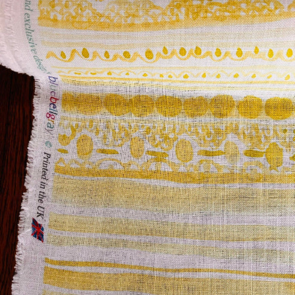 Maisie Fabric by Bluebell Gray in Chartreuse