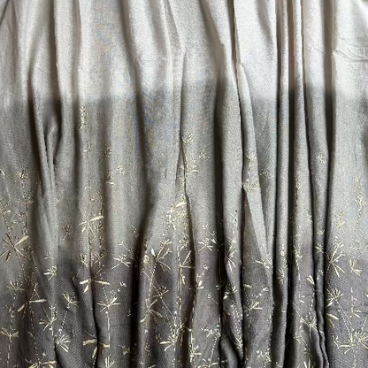 Clarrisa Hulse Sheer Embroidery Fabric in Chocolate (Oddment)