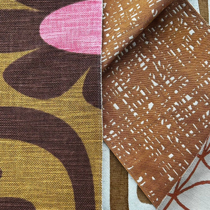 Fabric Craft Bundle -  Orla Kiely Slub Cottom Climbing Daisy Tan