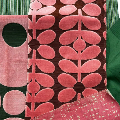 Fabric Craft Bundle -  Orla Kiely Velvet Spot Flower Jade
