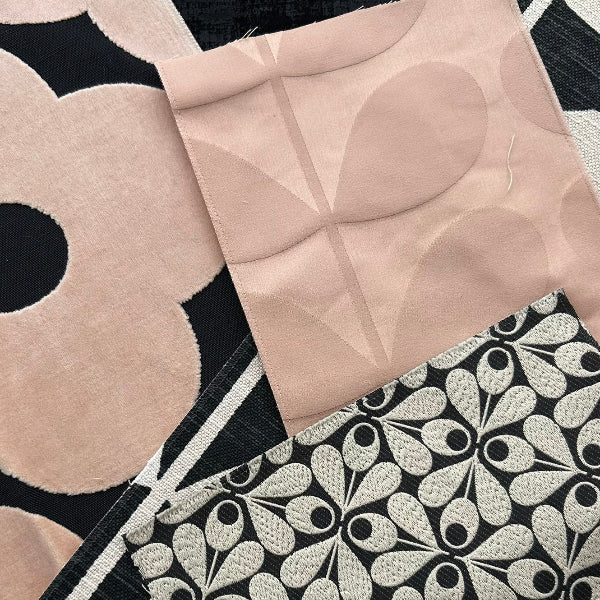 Fabric Craft Bundle -  Orla Kiely Velvet Spot Flower Tea Rose