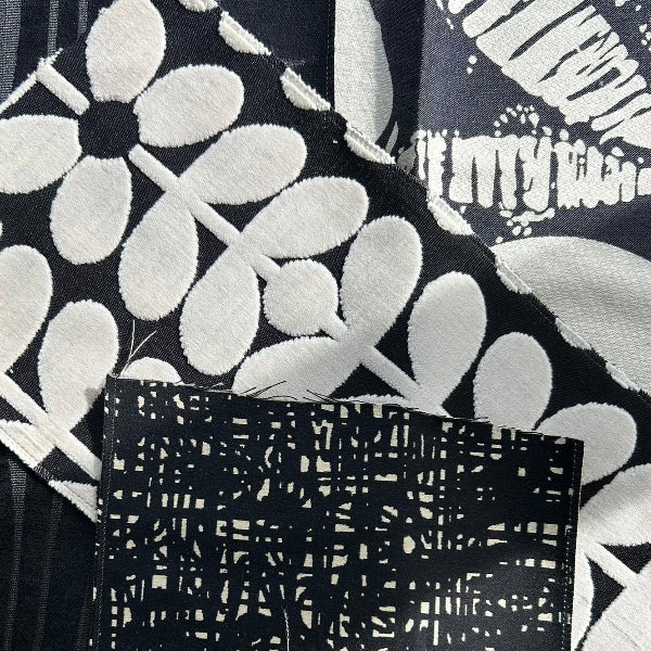 Fabric Craft Bundle -  Orla Kiely Woven Climbing Daisy Charcoal
