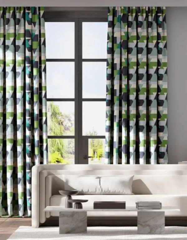 Popova Fabric by Harlequin in Sea Glass/ Forest/Ink