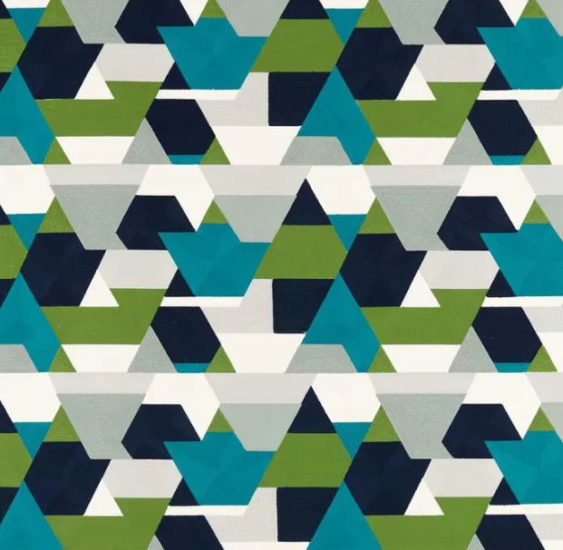 Popova Fabric by Harlequin in Sea Glass/ Forest/Ink