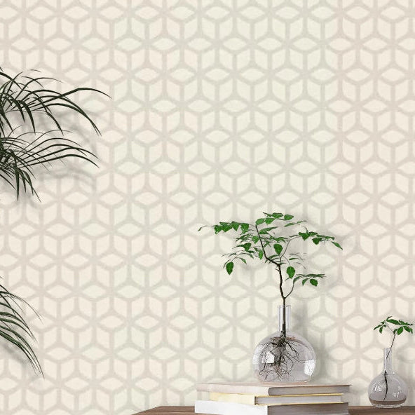 Harlequin Trellis in Pearl Wallpaper