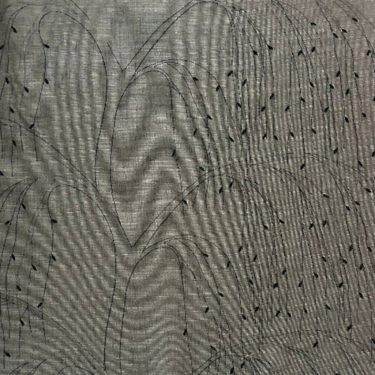 Willow Sheer Fabric in Charcoal (Oddment)