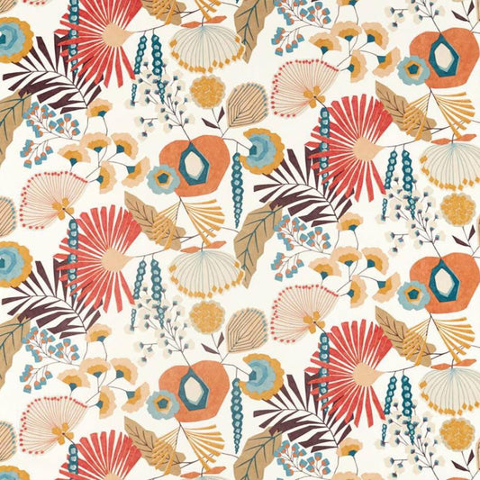 Zavala Fabric by Harlequin in Russet/Navy/Lagoon