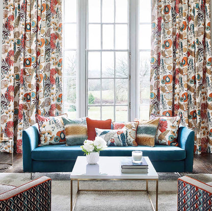 Zavala Fabric by Harlequin in Russet/Navy/Lagoon
