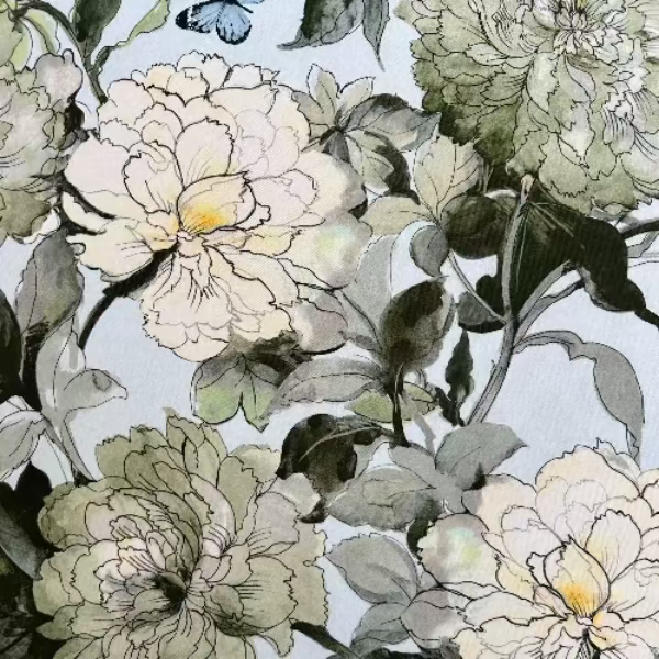 Camelia Fabric by James Dunlop in Powder Blue