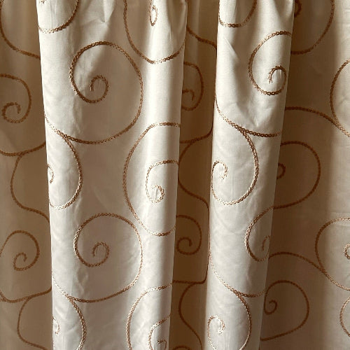 Embroscroll  Fabric by James Dunlop in Angora