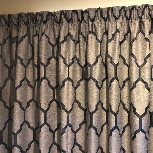 Isobars Fabric by James Dunlop in Jet