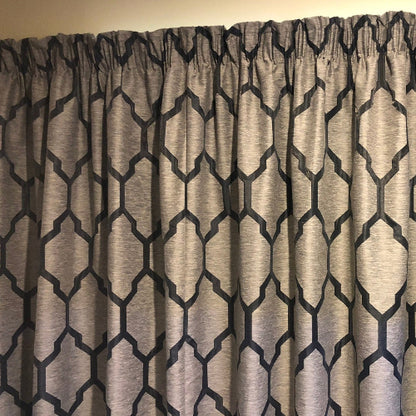 Isobars Fabric by James Dunlop in Jet