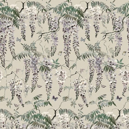 Papillon Fabric by Mokum in Parchment
