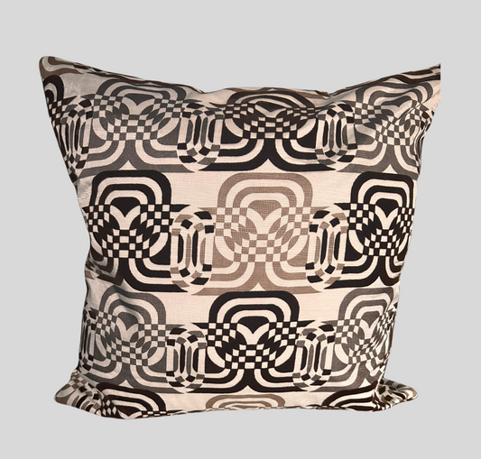 Retro Psychedelic Brown Cushion Cover - 440cm x 440cm