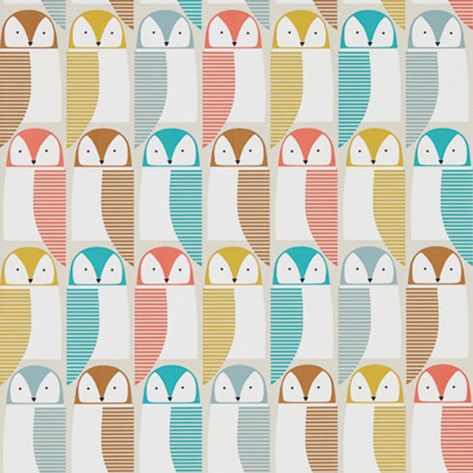 Scion Barnie Owl in Grapefruit sunshine Julep Wallpaper